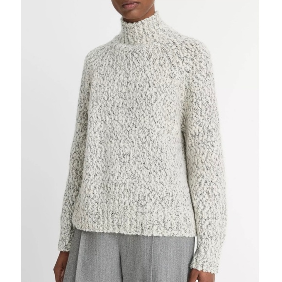 VINCE Italian Marled Wool Cashmere Blend Turtleneck Sweater - Picture 1 of 12